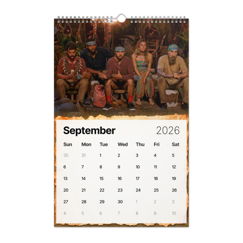 Survivor 2026 Wall Calendar