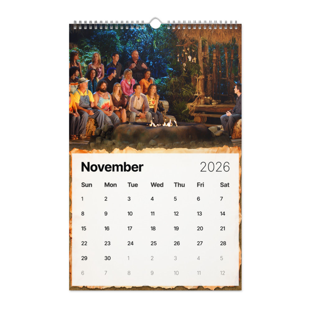 Survivor 2026 Wall Calendar