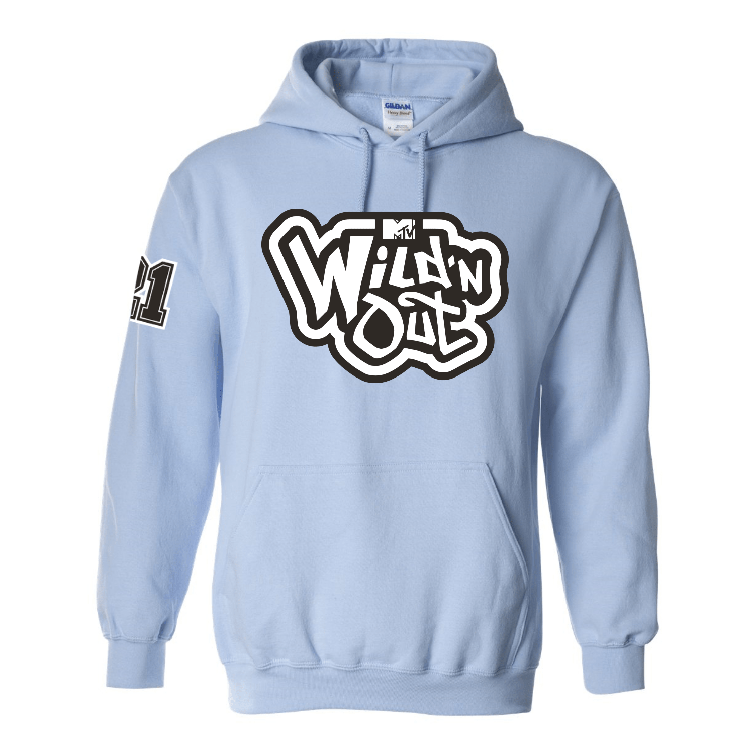 Wild N Out Logo Light Blue Hooded Sweatshirt
