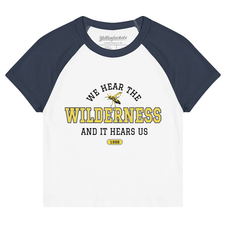 Yellowjackets Baby Raglan Tee We Hear the Wilderness