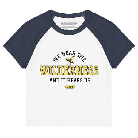 Yellowjackets Women's Raglan Tee We Hear the Wilderness - Paramount Shop