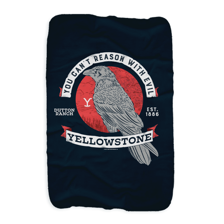 Yellowstone Can't Reason With Evil Sherpa Blanket - Paramount Shop