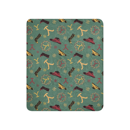 Yellowstone Cowboy Christmas Sherpa Blanket - Paramount Shop