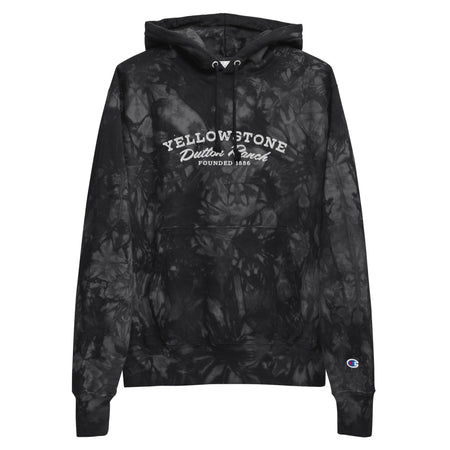 Yellowstone Dutton Ranch Logo Unisex Champion Tie Dye Hoodie - Paramount Shop