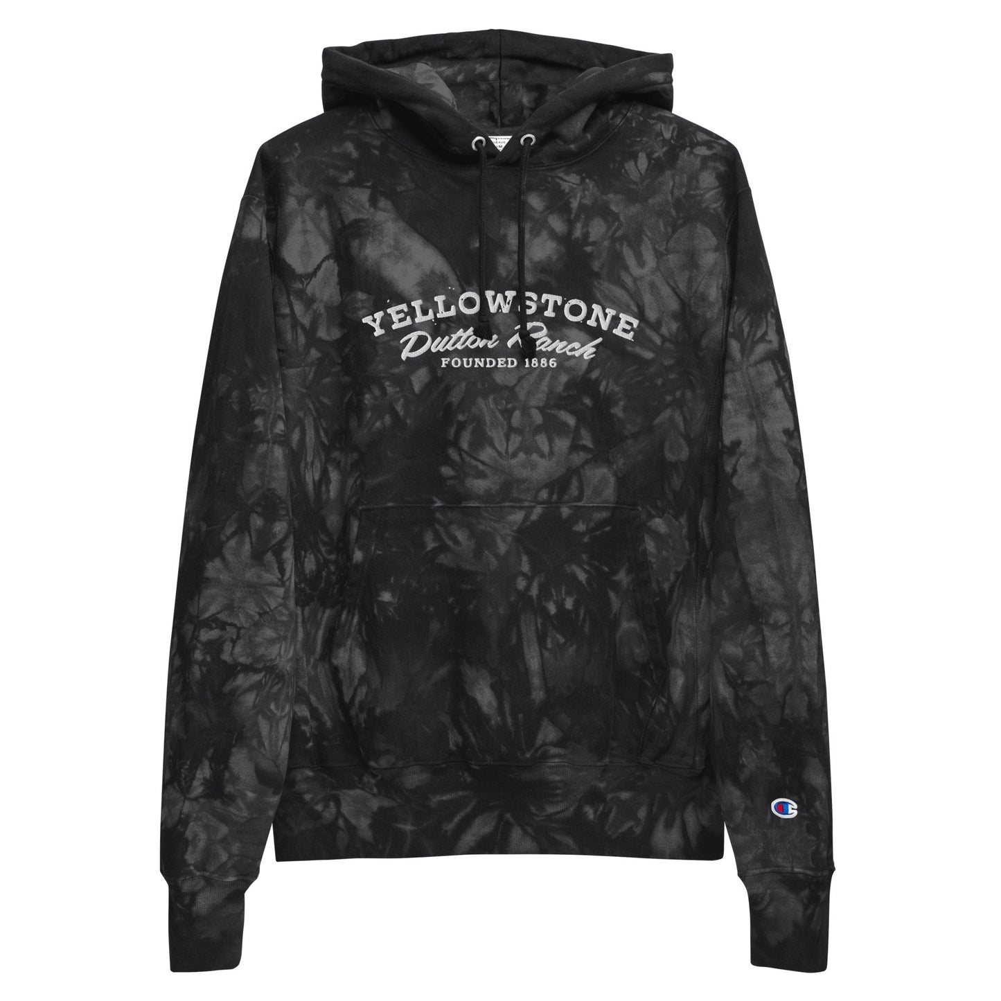 Yellowstone Dutton Ranch Logo Unisex Champion Tie Dye Hoodie - Paramount Shop