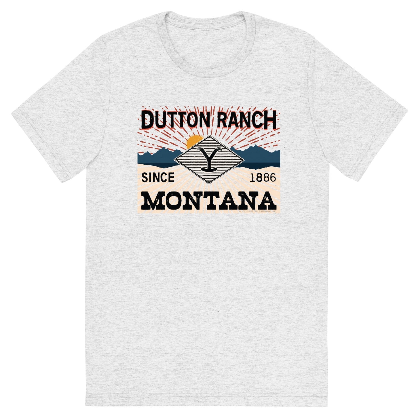Yellowstone Dutton Ranch Montana Tri - Blend Short Sleeve T - Shirt - Paramount Shop