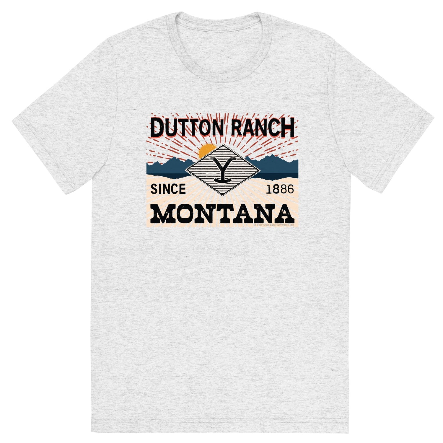 Yellowstone Dutton Ranch Montana Tri - Blend Short Sleeve T - Shirt - Paramount Shop