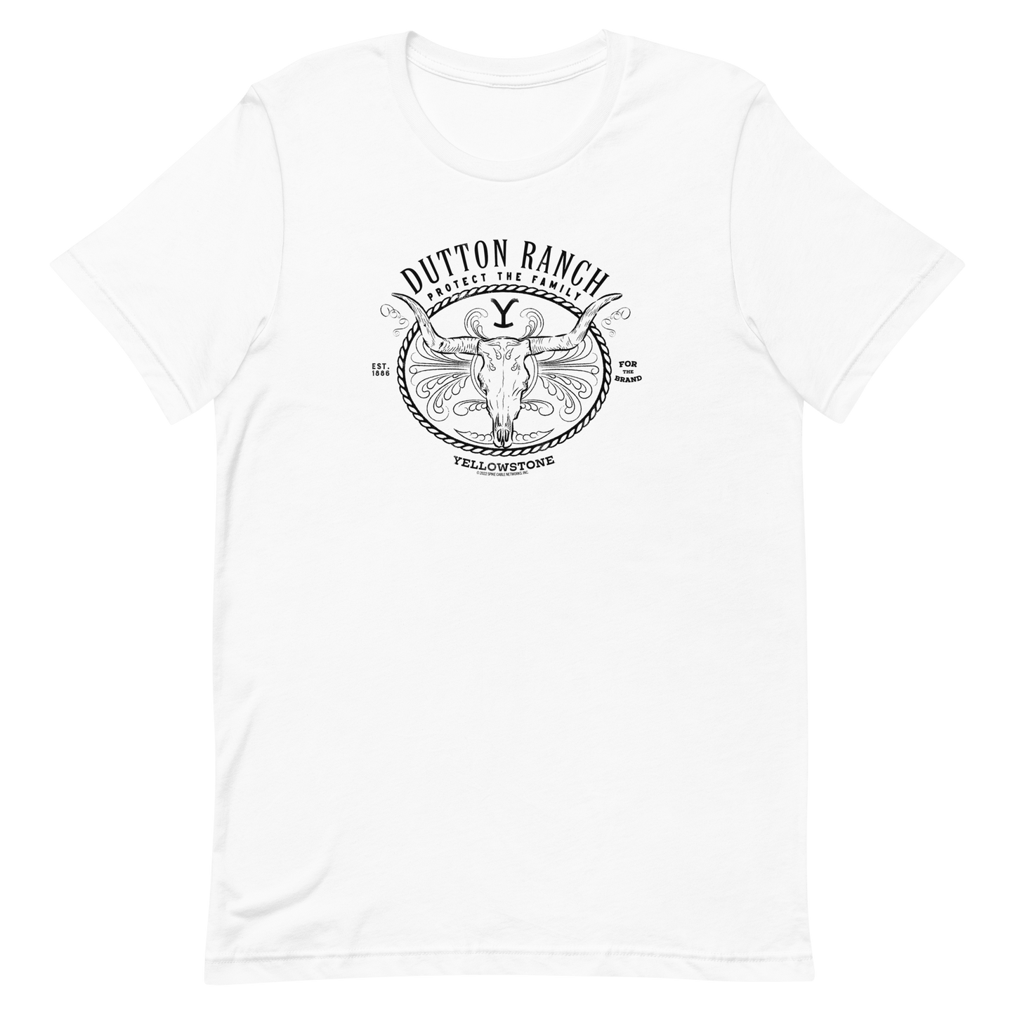Yellowstone Dutton Ranch Protect the Family Neutral Adult T - Shirt - Paramount Shop