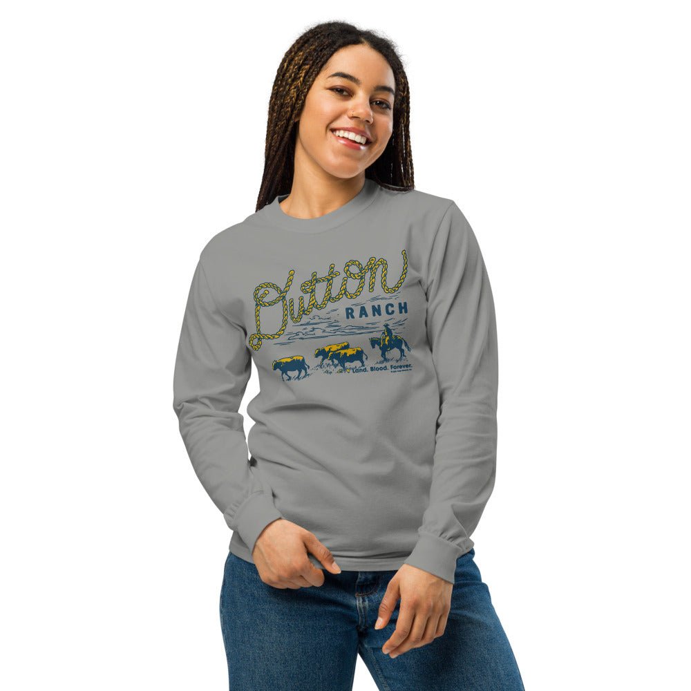 Yellowstone Dutton Ranch Rope Comfort Colors Unisex Long Sleeve Shirt - Paramount Shop