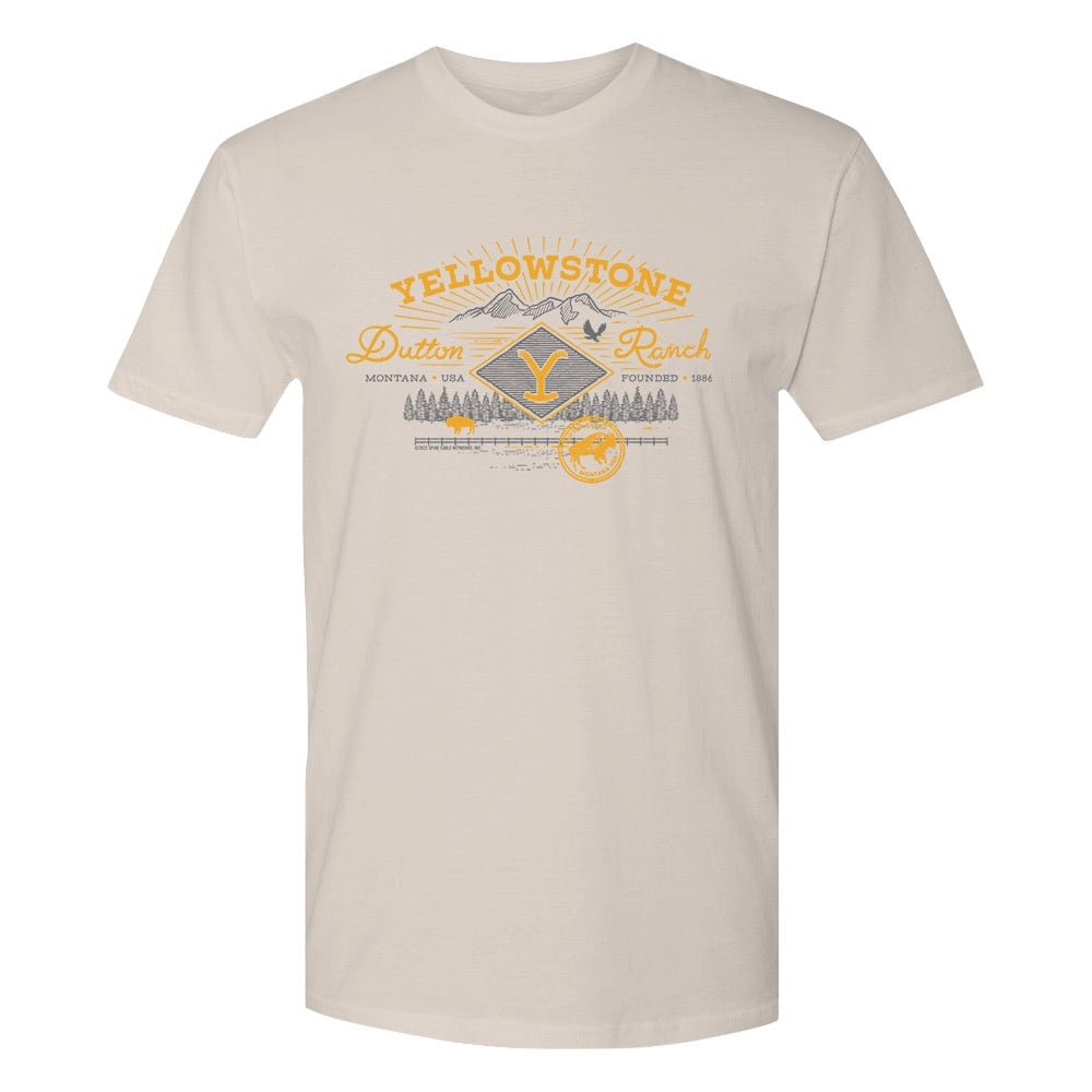 Yellowstone Dutton Ranch Scenery Adult Short Sleeve T - Shirt - Paramount Shop