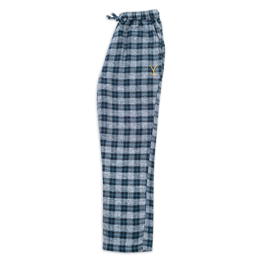 Yellowstone Embroidered Y Logo Men's Cabin Jams Flannel Pajama Pants - Paramount Shop