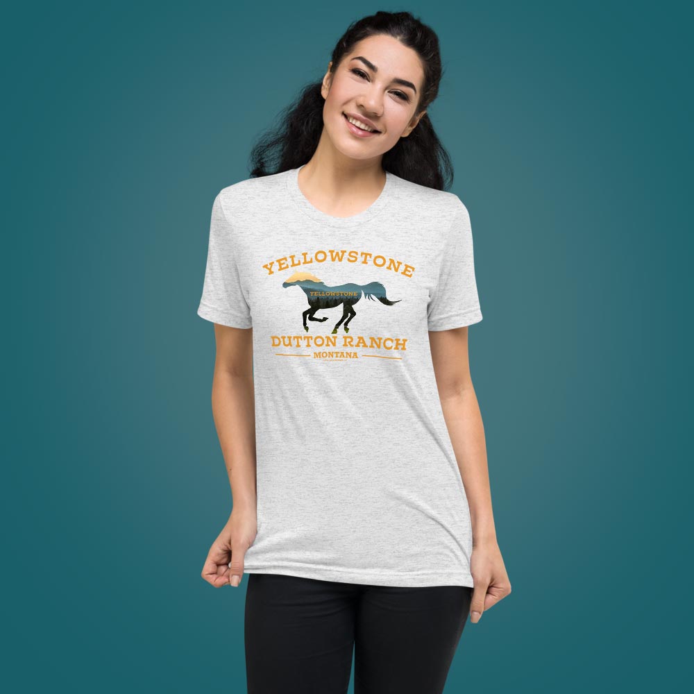 Yellowstone Horse Unisex Tri - Blend T - Shirt - Paramount Shop