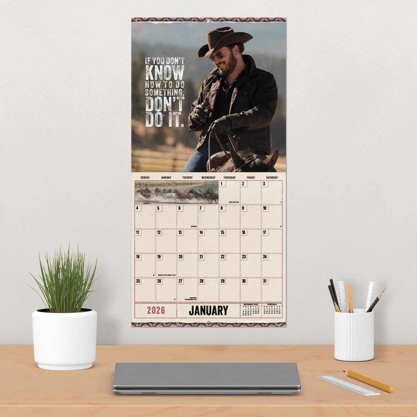 Yellowstone: Rip Wheeler 2026 Wall Calendar - Paramount Shop