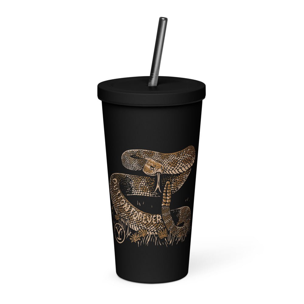 Yellowstone Snake Dutton Forever Insulated Tumbler with a Straw - Paramount Shop