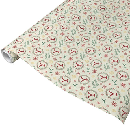 Yellowstone Wreath Satin Gift Wrap - Paramount Shop