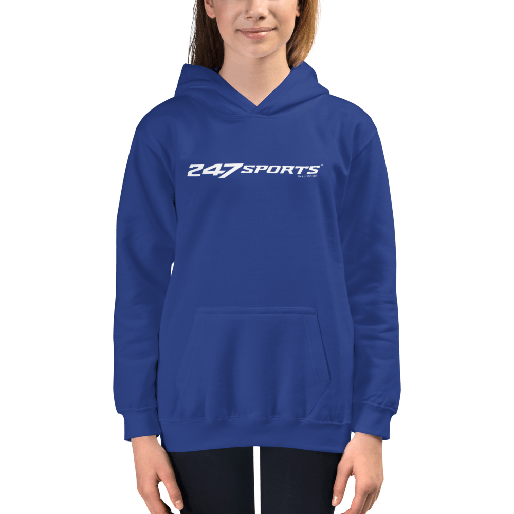 247 Sports White Logo Kids Hooded Sweatshirt - Paramount Shop