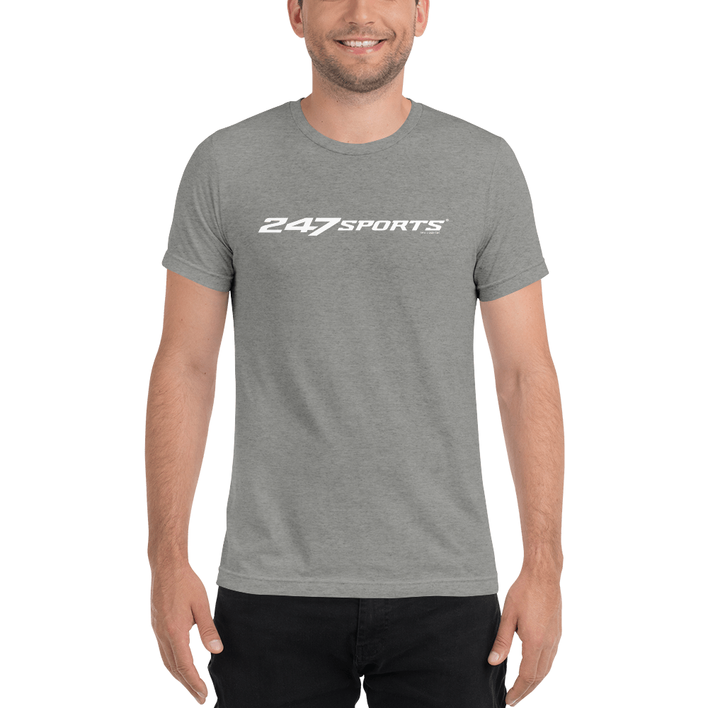 247 Sports White Logo Unisex Tri - Blend T - Shirt - Paramount Shop