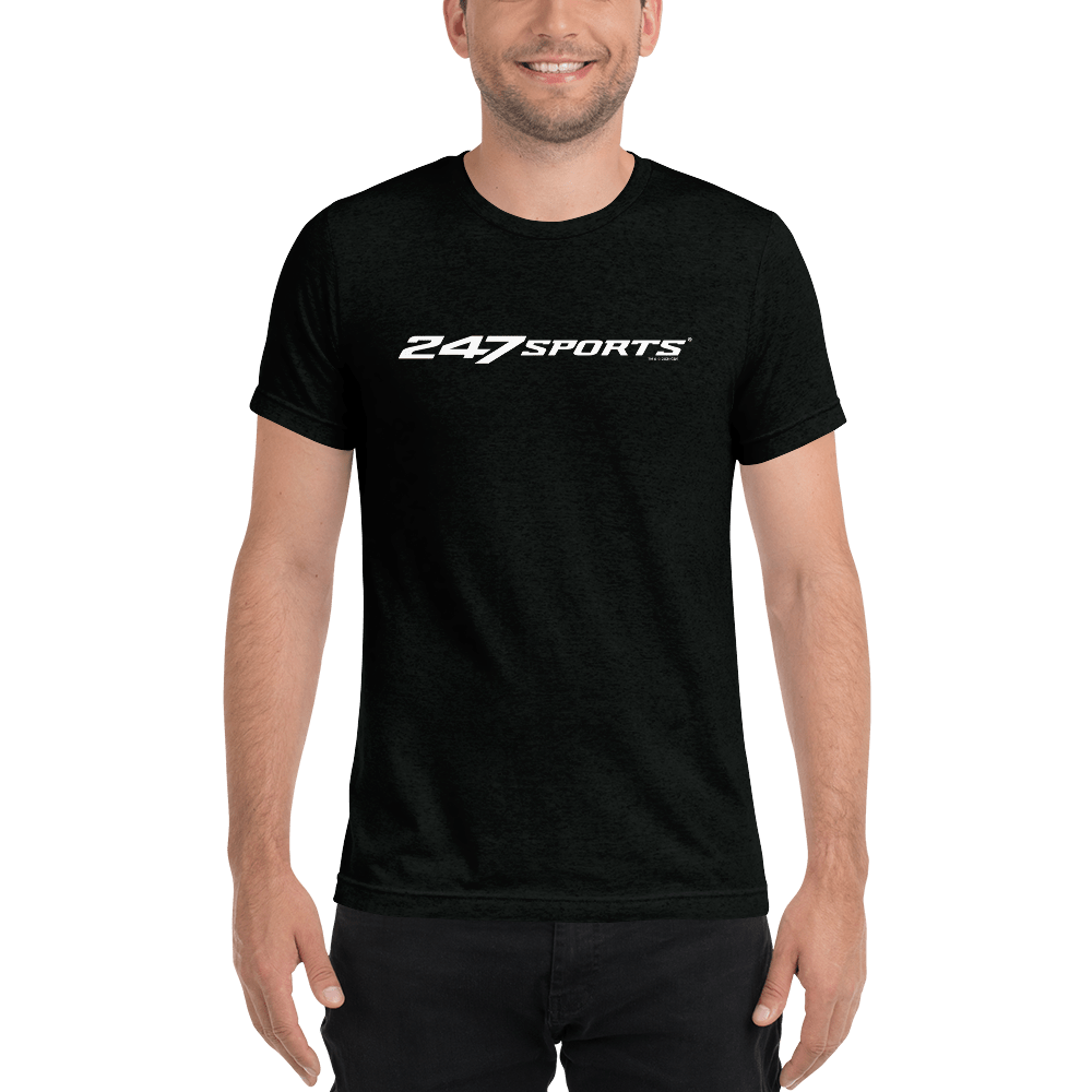 247 Sports White Logo Unisex Tri - Blend T - Shirt - Paramount Shop
