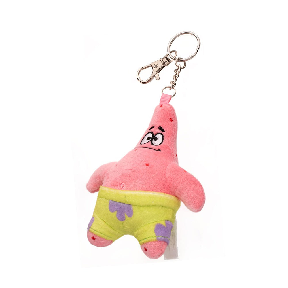 Detailed view of the Patrick Star plush accessory highlighting the soft fabric and embroidered features.