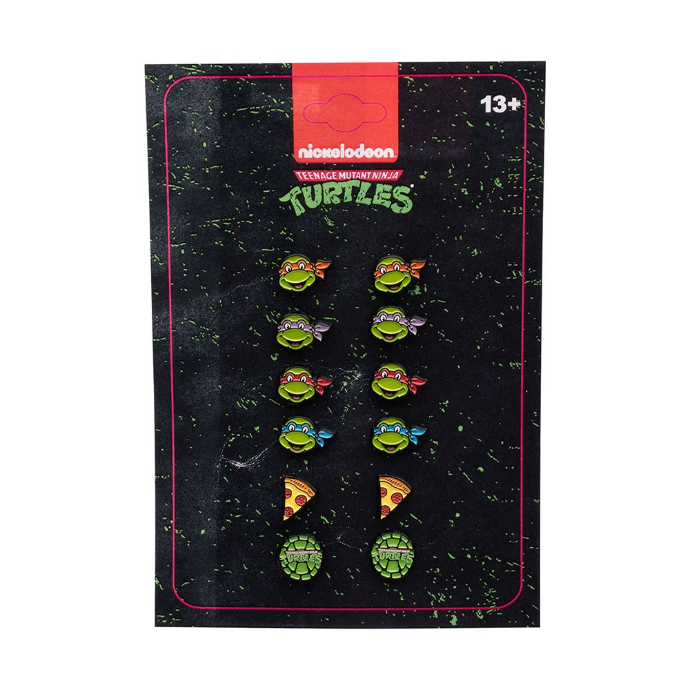 Licensed Nickelodeon Teenage Mutant Ninja Turtles earring collection in retail packaging.