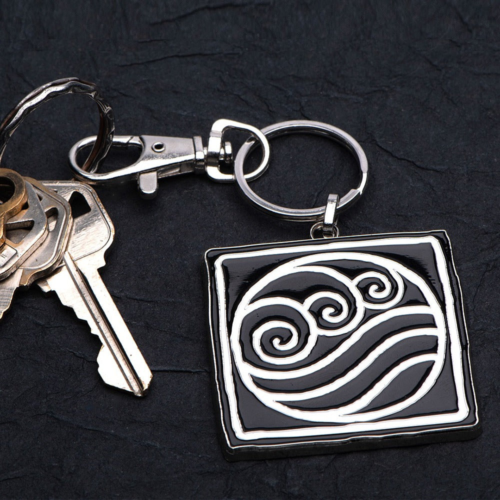 The Avatar: The Last Airbender keychain in its official licensed jewelry packaging.