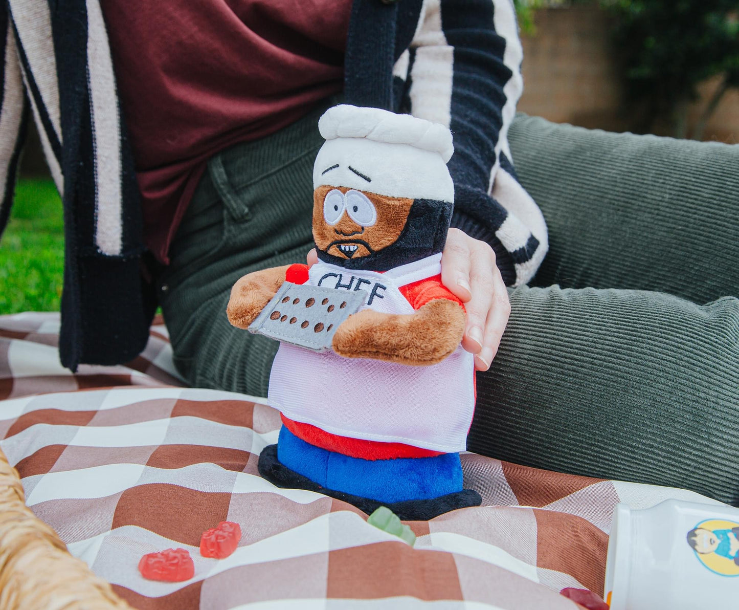 South Park Chef plush displayed alongside packaging details
