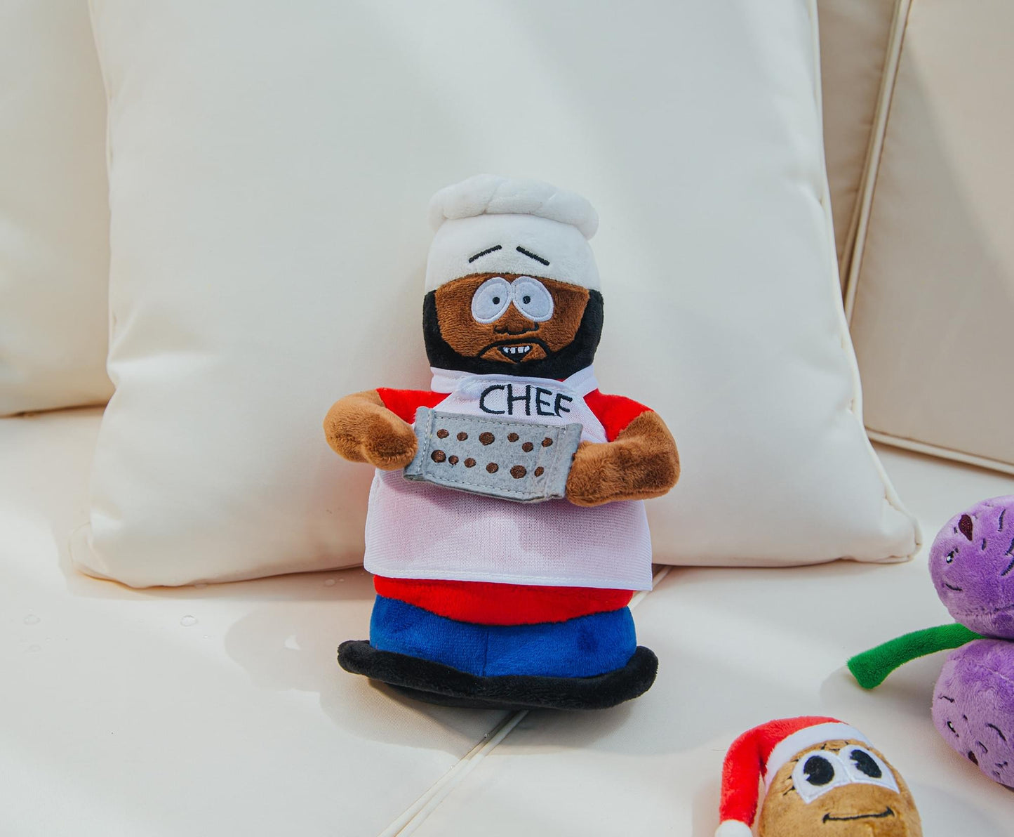 Promotional angle of the talking Chef collector plush
