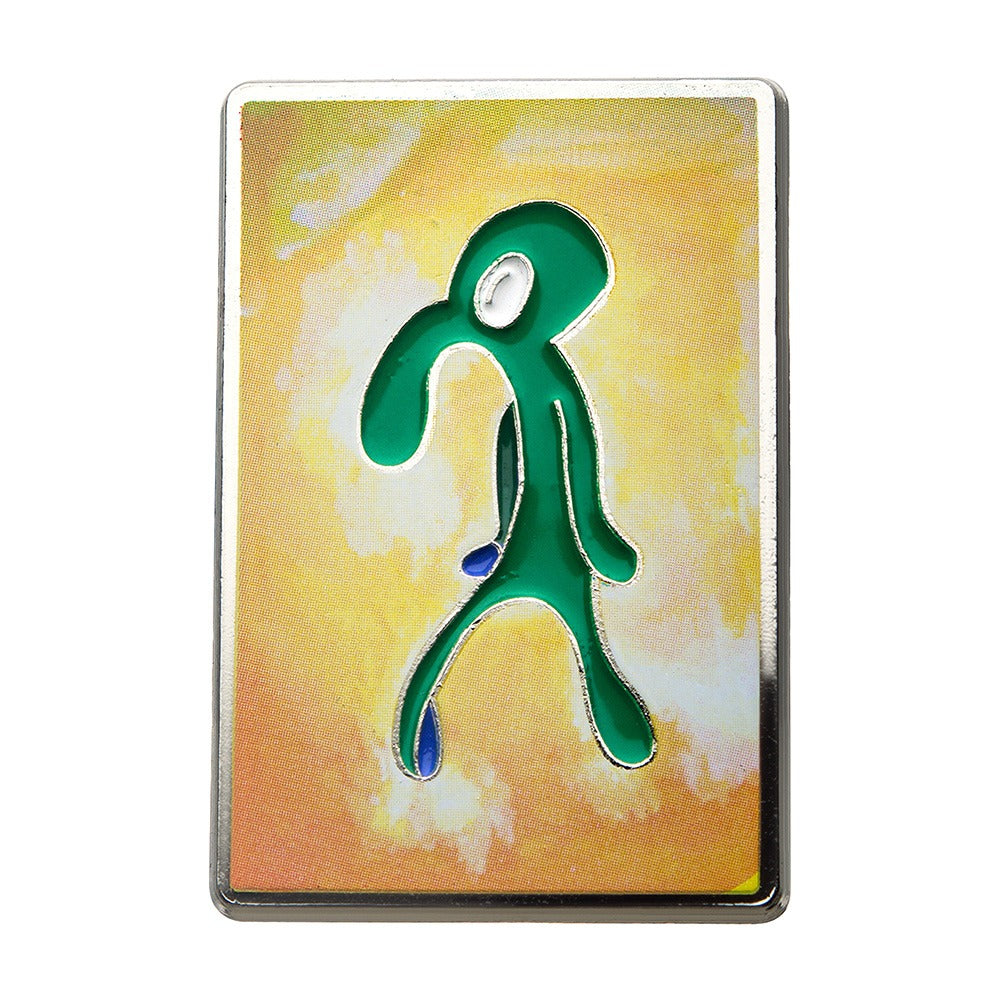 SpongeBob SquarePants Bold and Brash lapel pin featuring Squidward's iconic abstract painting on a metal enamel badge.