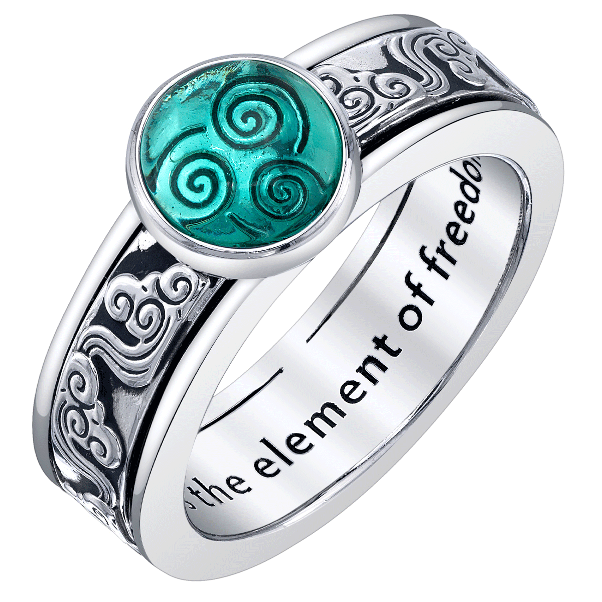 Avatar: The Last Airbender x RockLove Airbender Spinner Ring top view