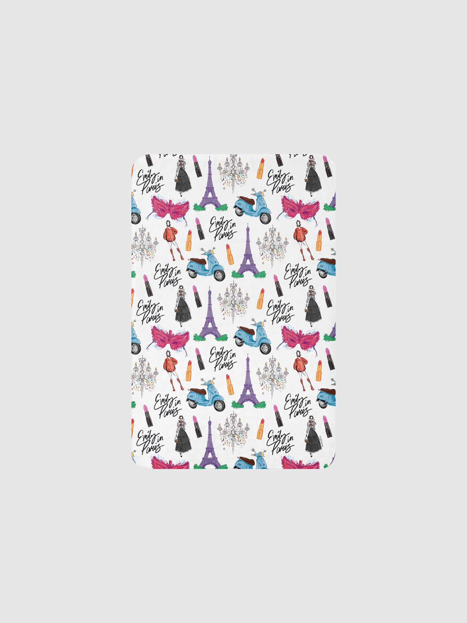 Emily in Paris Sherpa Blanket Drawings 37 in x 57 in