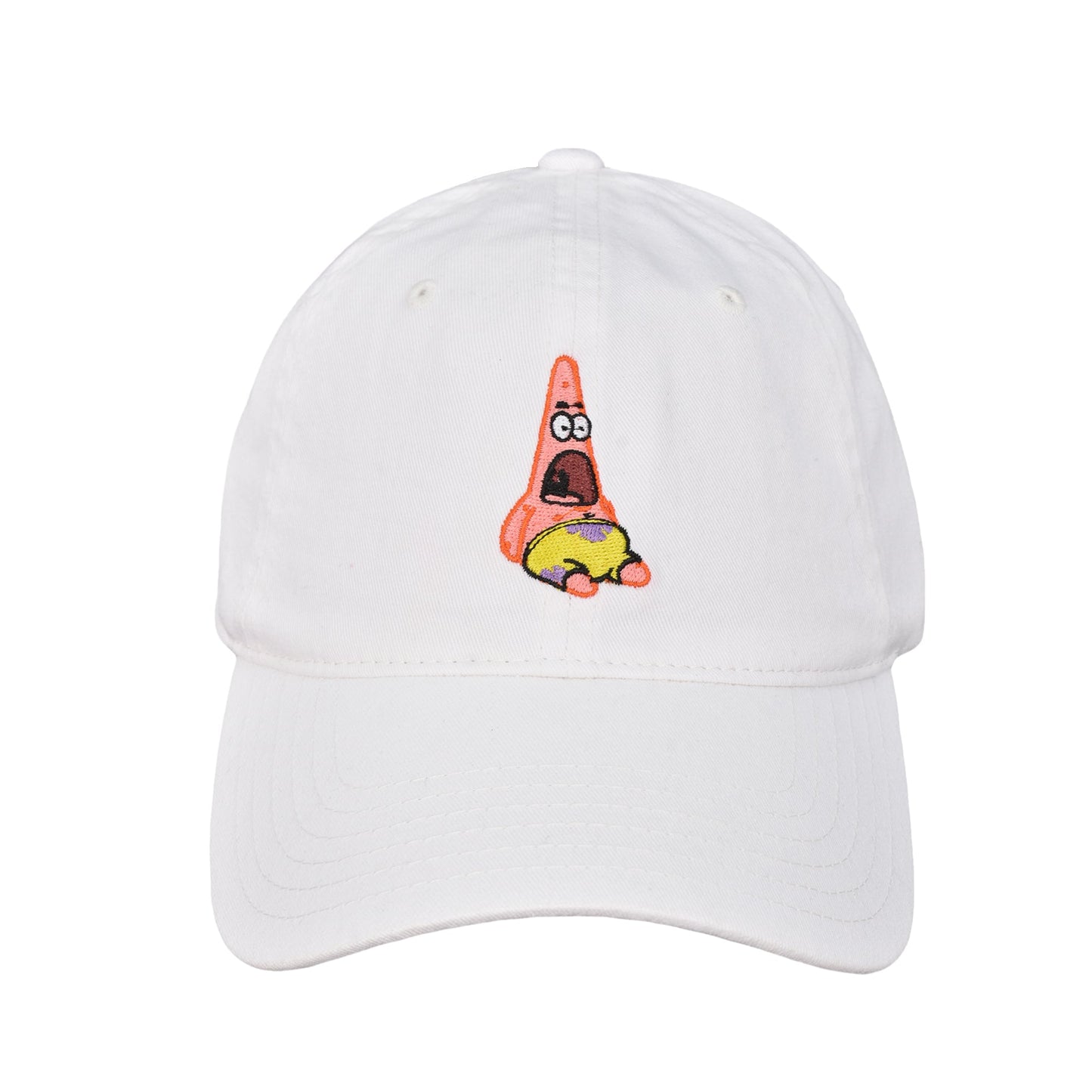 Back view of the SpongeBob SquarePants hat highlighting the adjustable strap for a custom fit.