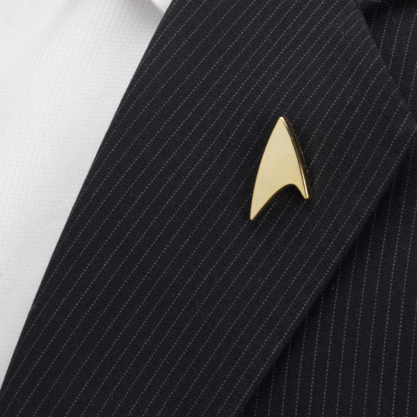 Star Trek Gold Delta Shield pin packaging