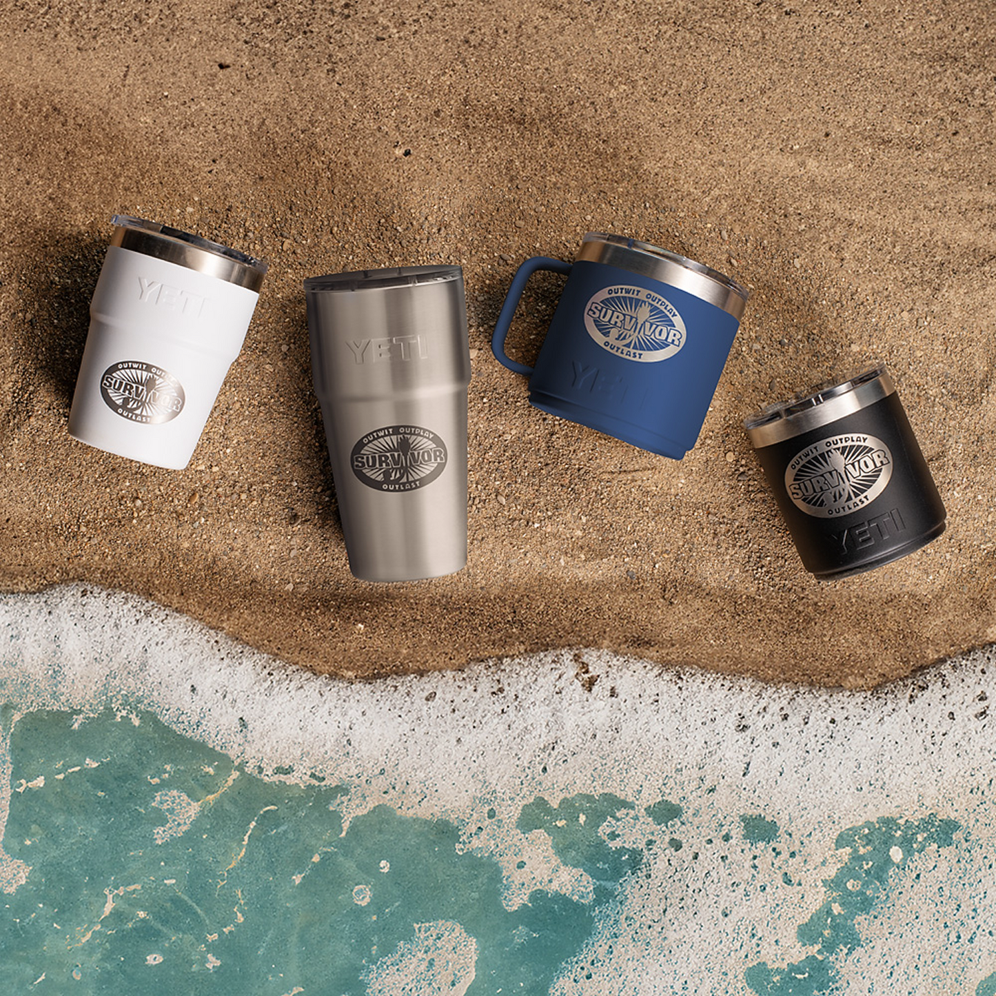Survivor Yeti Rambler 20oz stapelbarer Becher mit Deckel