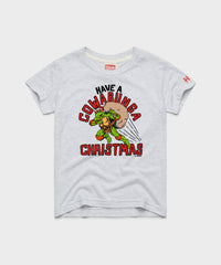 Teenage Mutant Ninja Turtles x HOMAGE Youth T-Shirt Have A Cowabunga Christmas - Ash / Y2