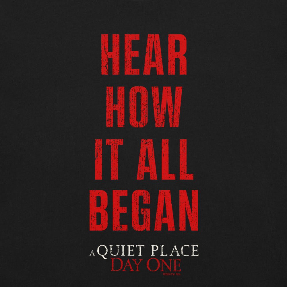 A Quiet Place: Day One Hear How It All Began Unisex T - Shirt - Paramount Shop