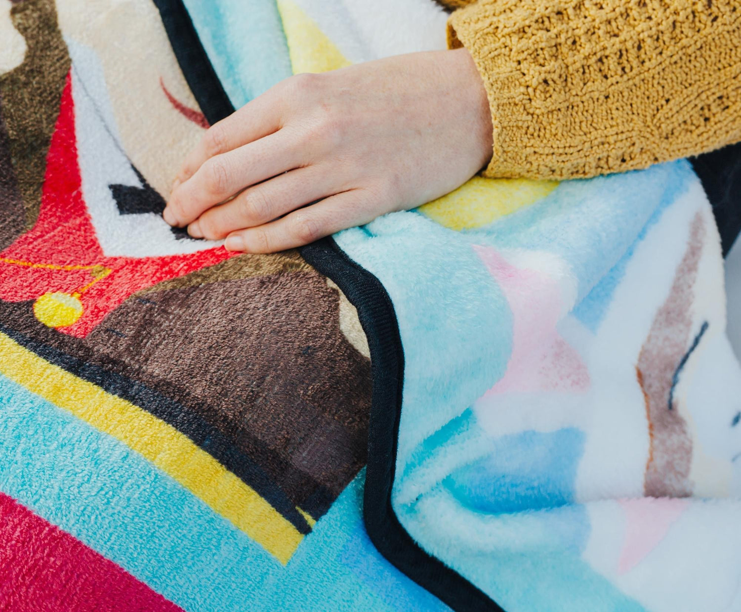 Detailed view of South Park blanket pattern featuring the town's local loudmouth