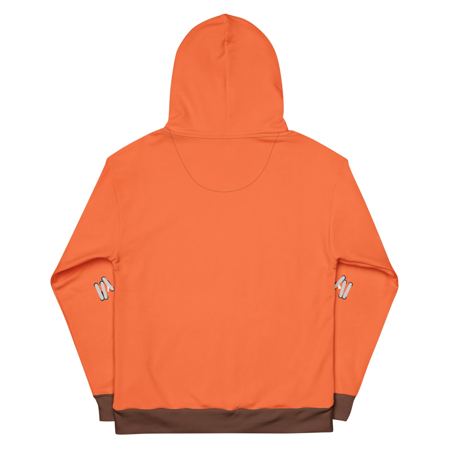Close up of the Halloween-themed graphic showing Kenny McCormick in his orange parka with a dead character motif.