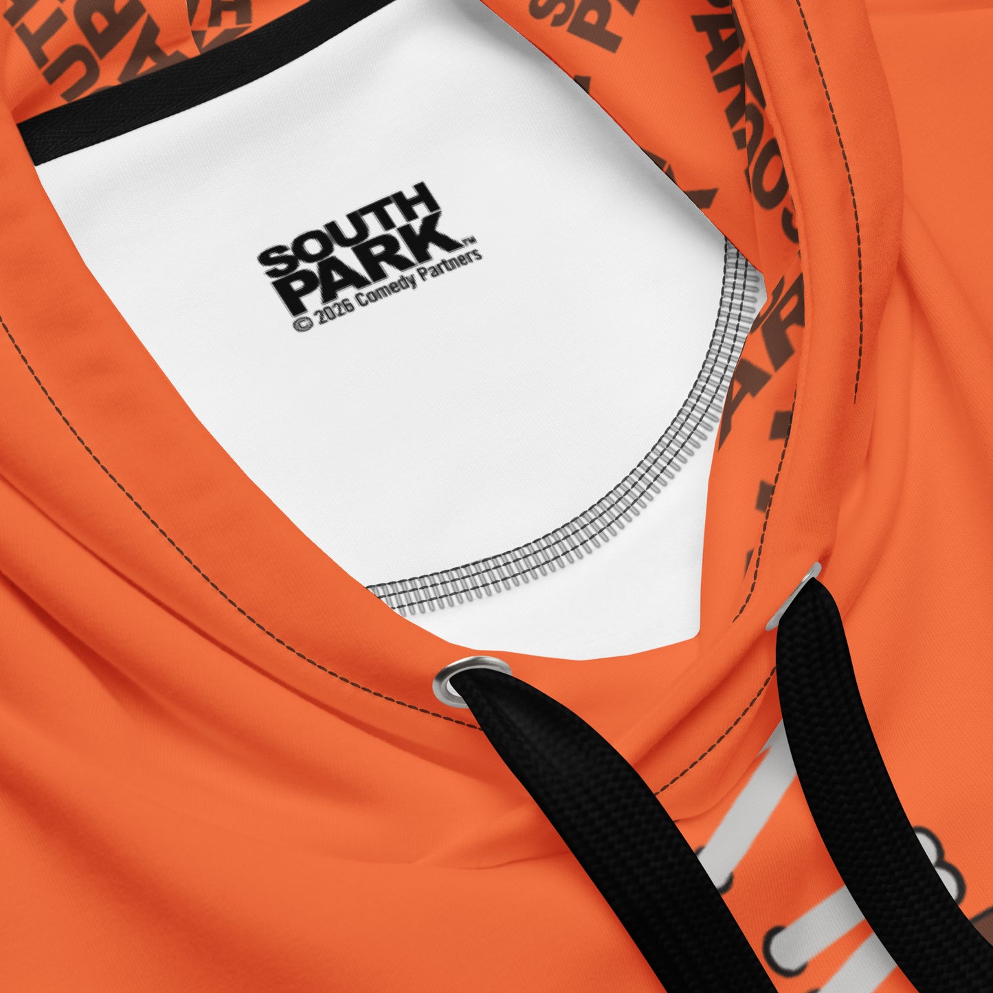Model wearing the South Park Dead Kenny hoodie showing the comfortable unisex fit.