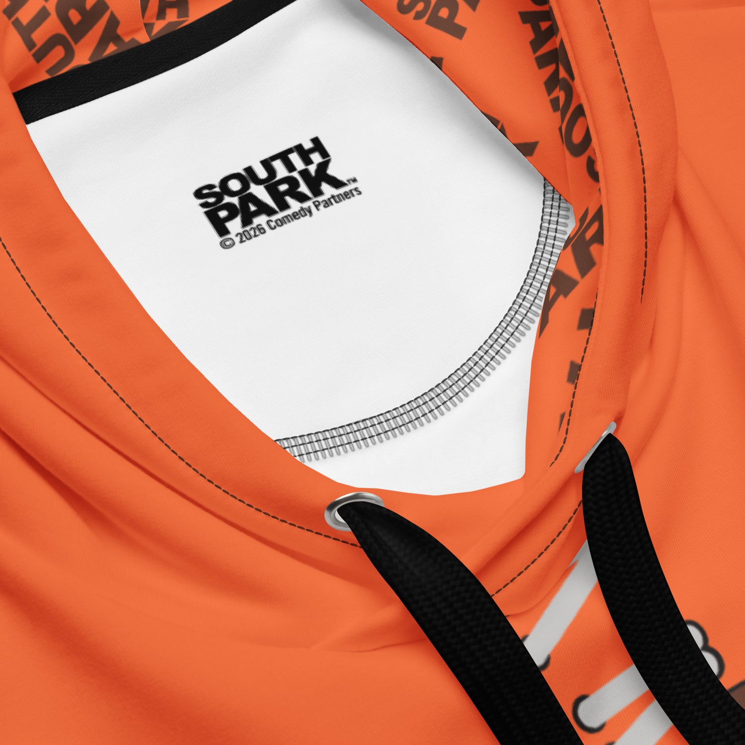 Model wearing the South Park Dead Kenny hoodie showing the comfortable unisex fit.