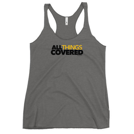 All Things Covered Podcast ATC Podcast Logo Women's Tri - Blend Racerback Tank Top - Paramount Shop