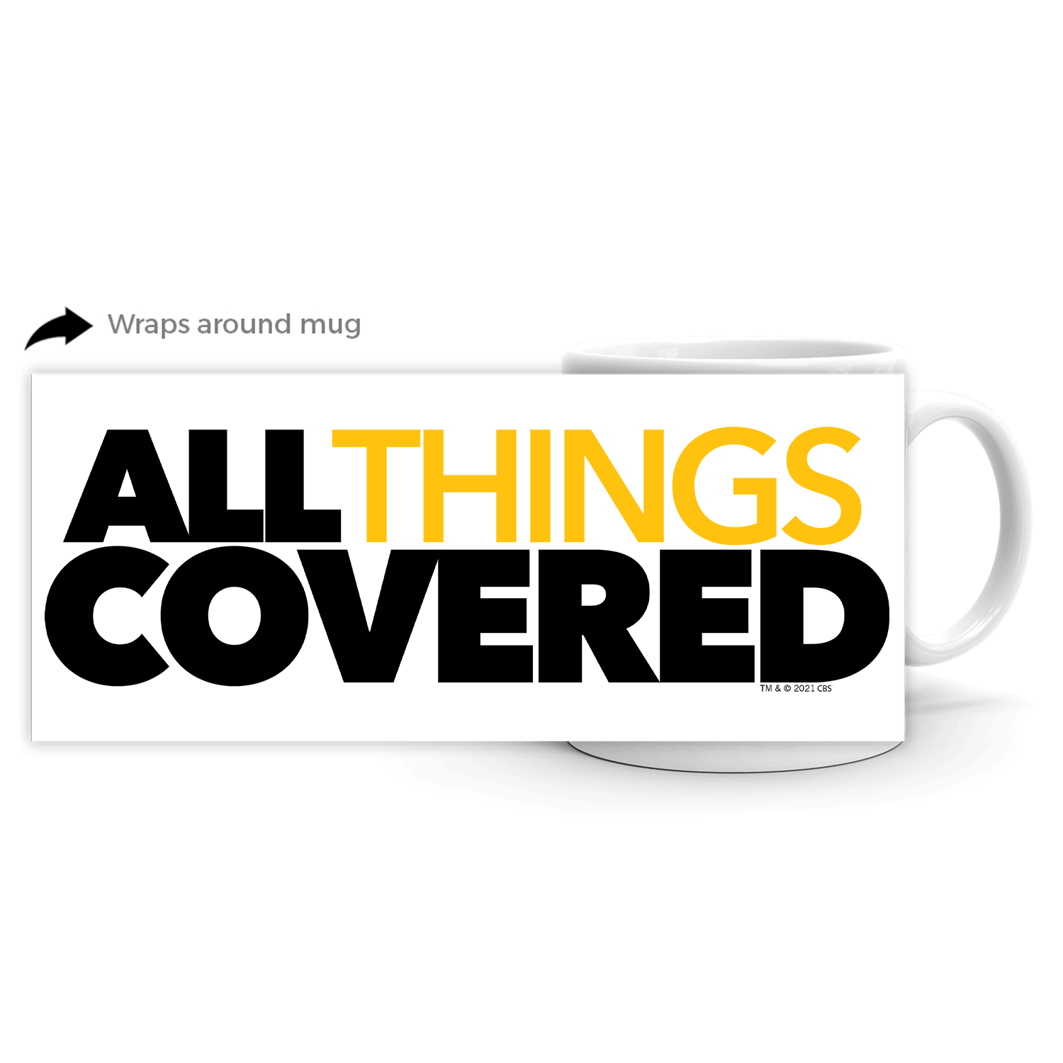 All Things Covered Podcast Logo White Mug - Paramount Shop