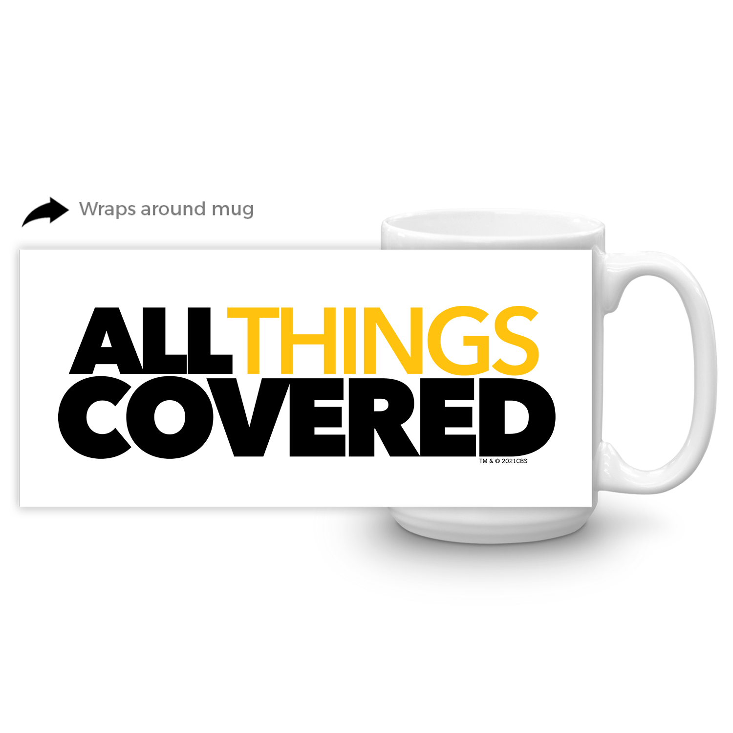 All Things Covered Podcast Logo White Mug - Paramount Shop