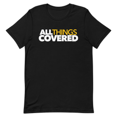 All Things Covered Podcast Weiß Logo Erwachsene T-Shirt mit kurzen Ärmeln - Schwarz / XS