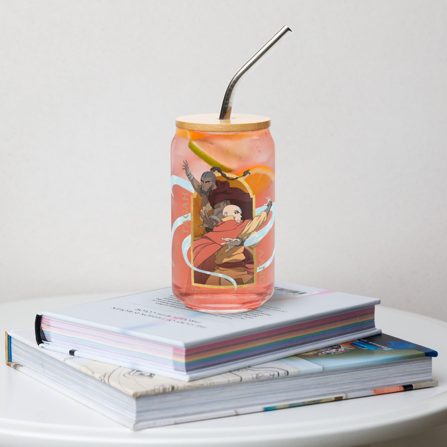 Avatar Aang: The Last Airbender Can-Shaped Glass Aang and Tagah - Paramount Shop