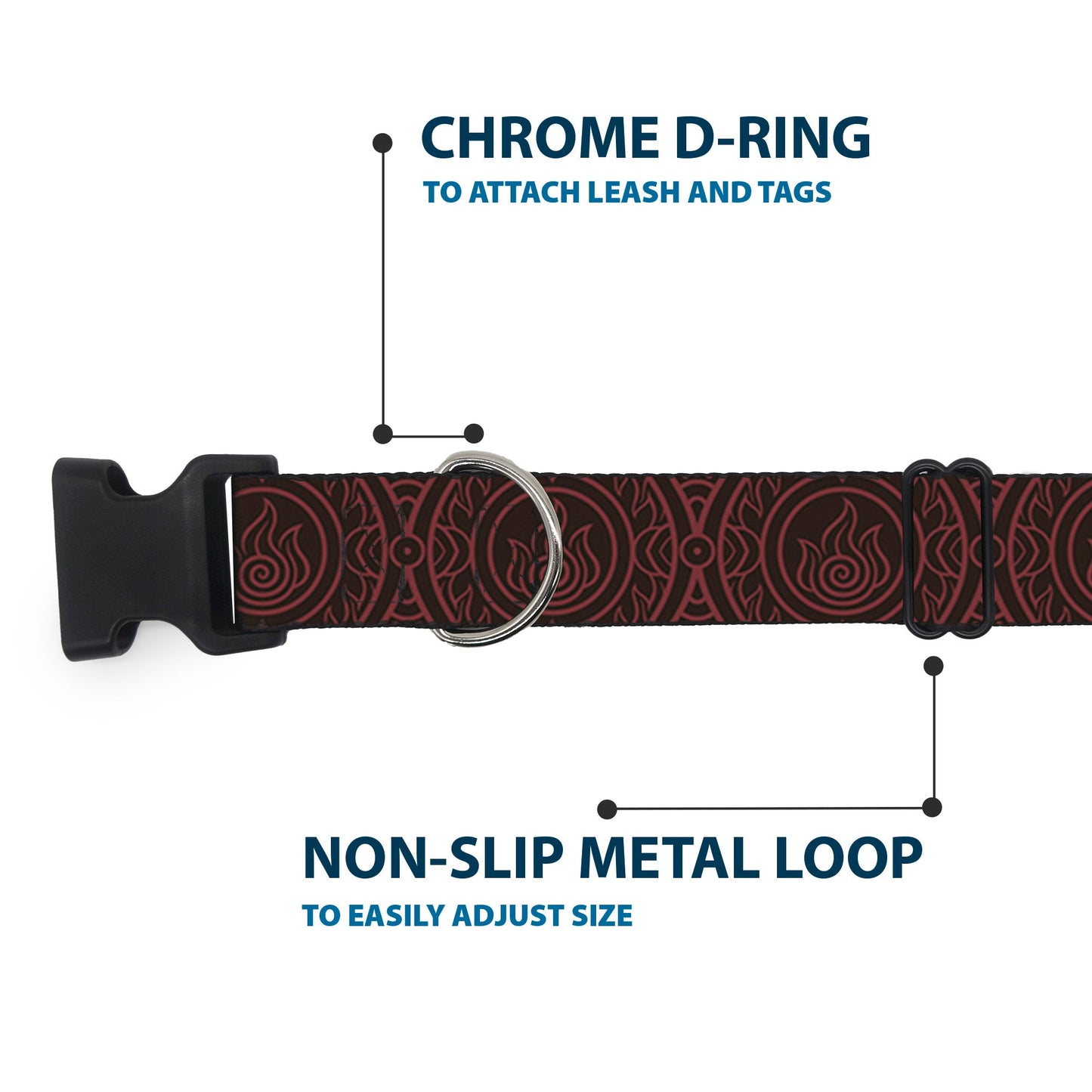 Avatar Fire Element Symbol Plastic Clip Pet Collar - Paramount Shop