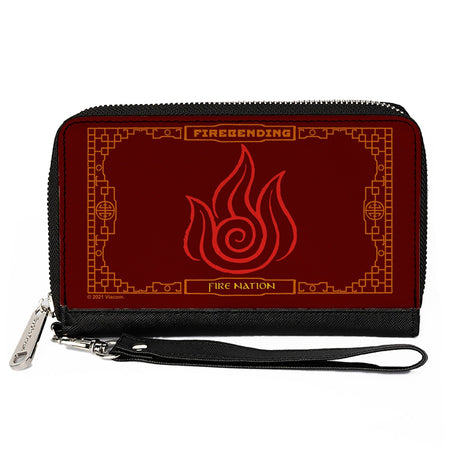 Avatar Fire Nation Firebending Icon Zip Around Clutch Wallet - Paramount Shop