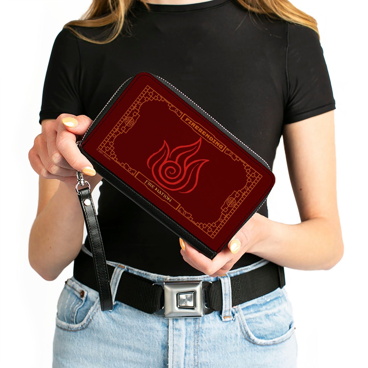Avatar Fire Nation Firebending Icon Zip Around Clutch Wallet - Paramount Shop