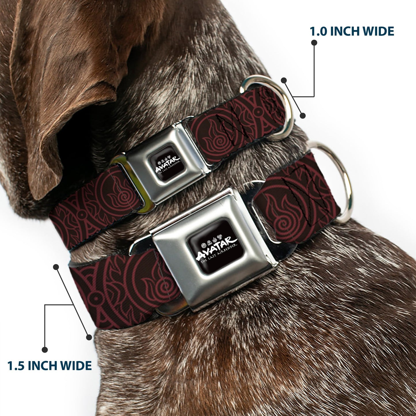 Avatar: Last Airbender Fire Element Seatbelt Buckle Dog Collar - Paramount Shop