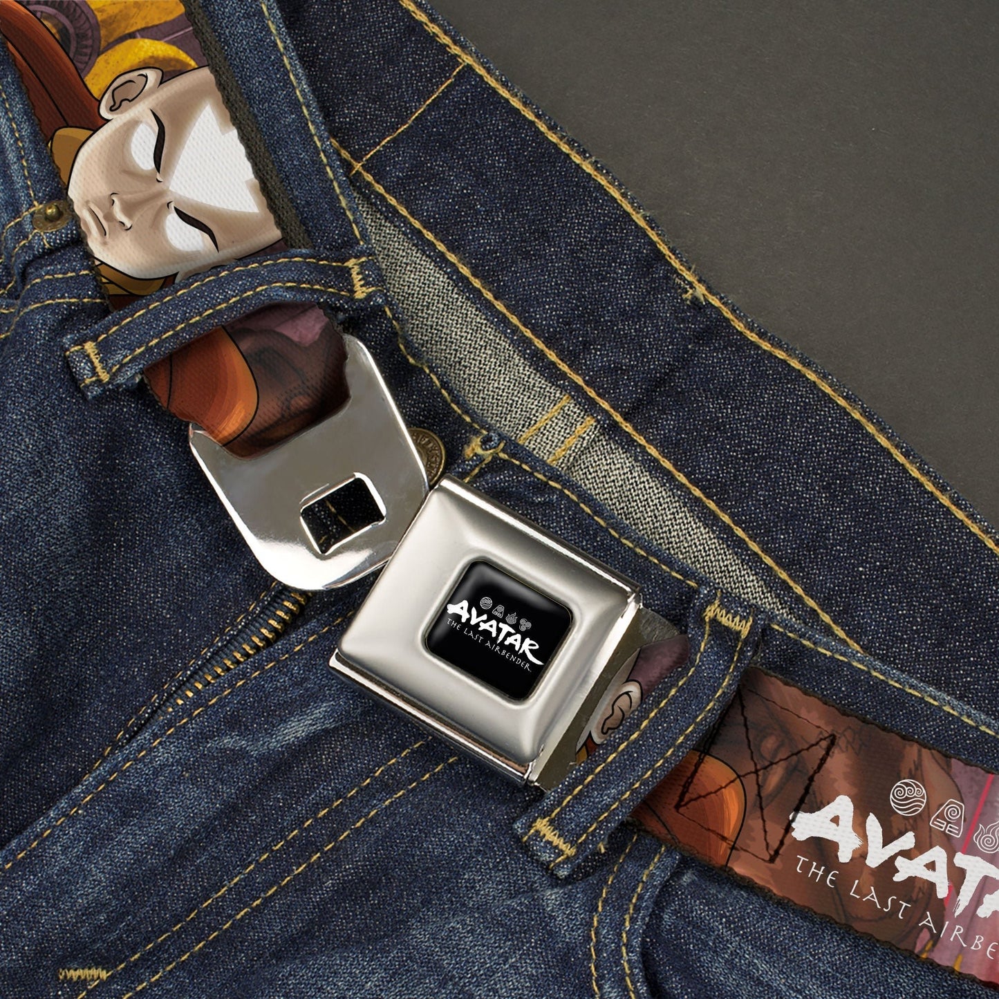 Avatar: The Last Airbender Aang Close - Up Logo Seatbelt Belt - Paramount Shop