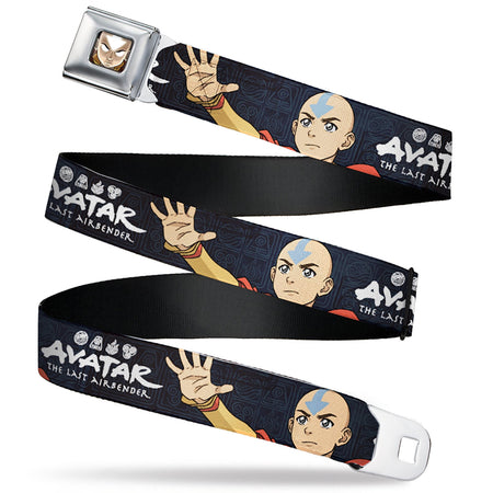 Avatar: The Last Airbender Aang Face and Logo Seatbelt Belt - Paramount Shop